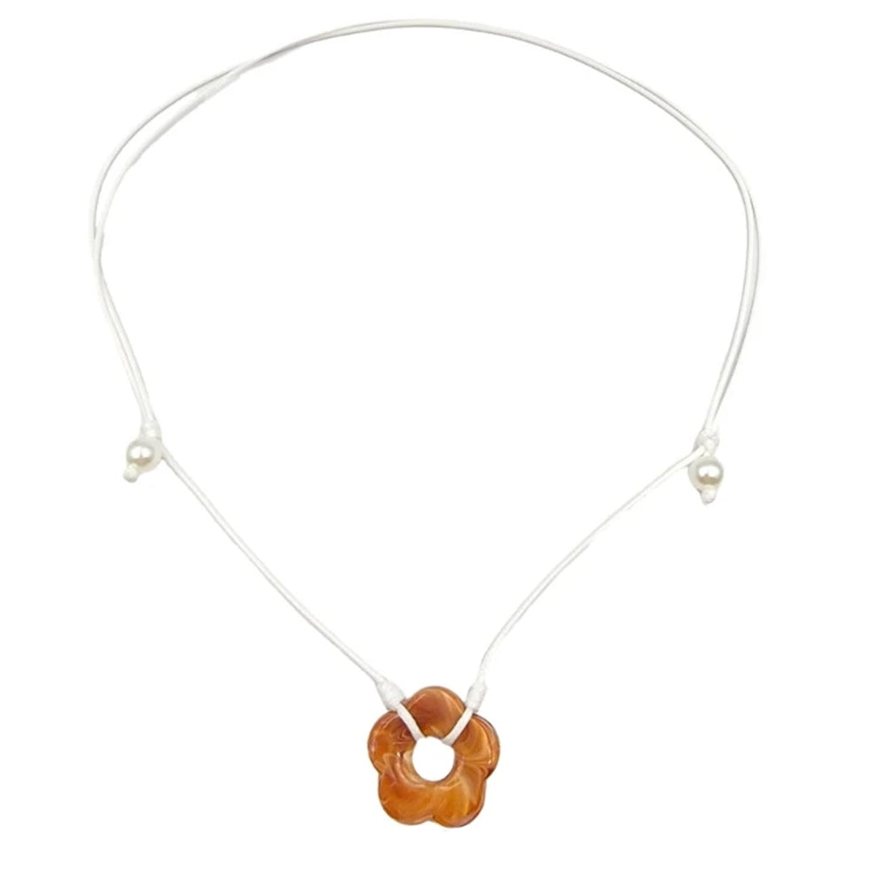 indie flower cord necklace boogzel clothing