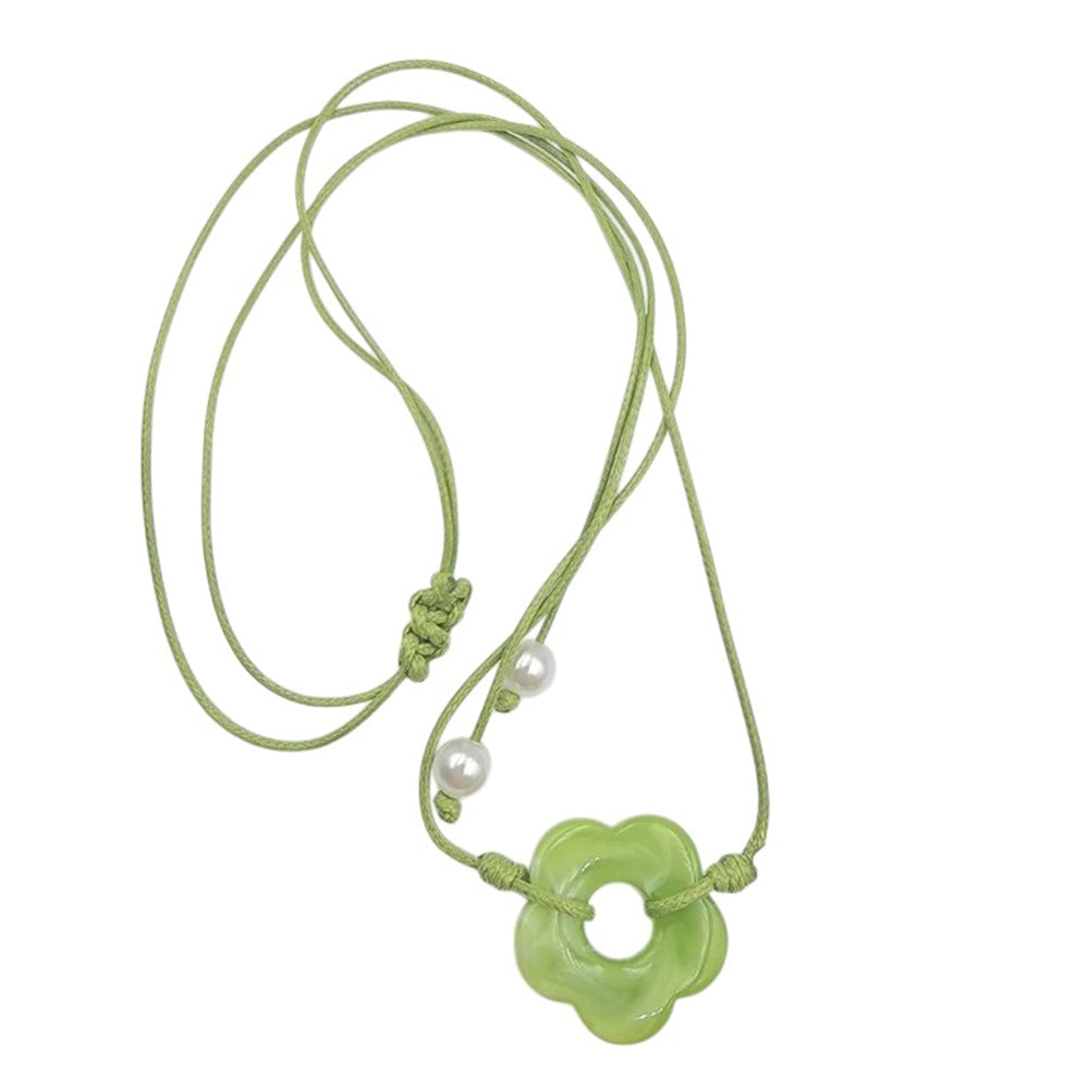 indie flower cord necklace boogzel clothing