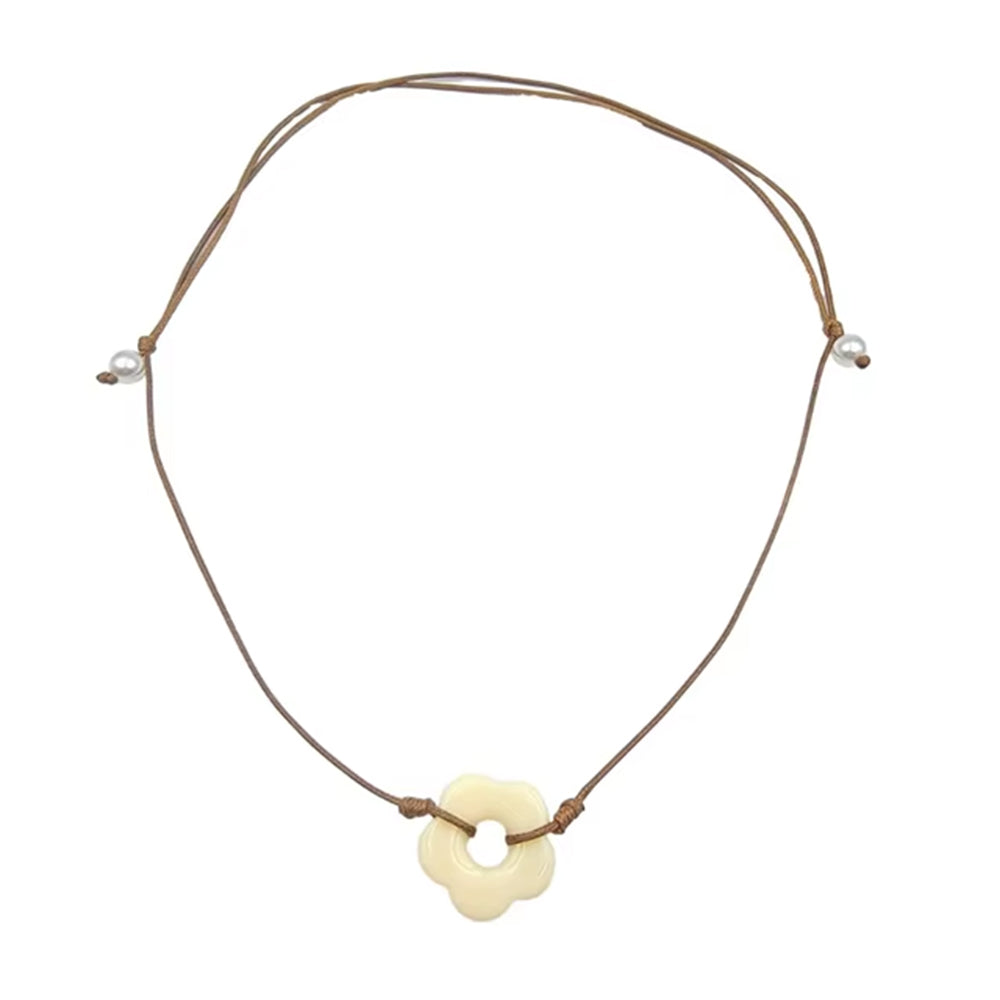 indie flower cord necklace boogzel clothing
