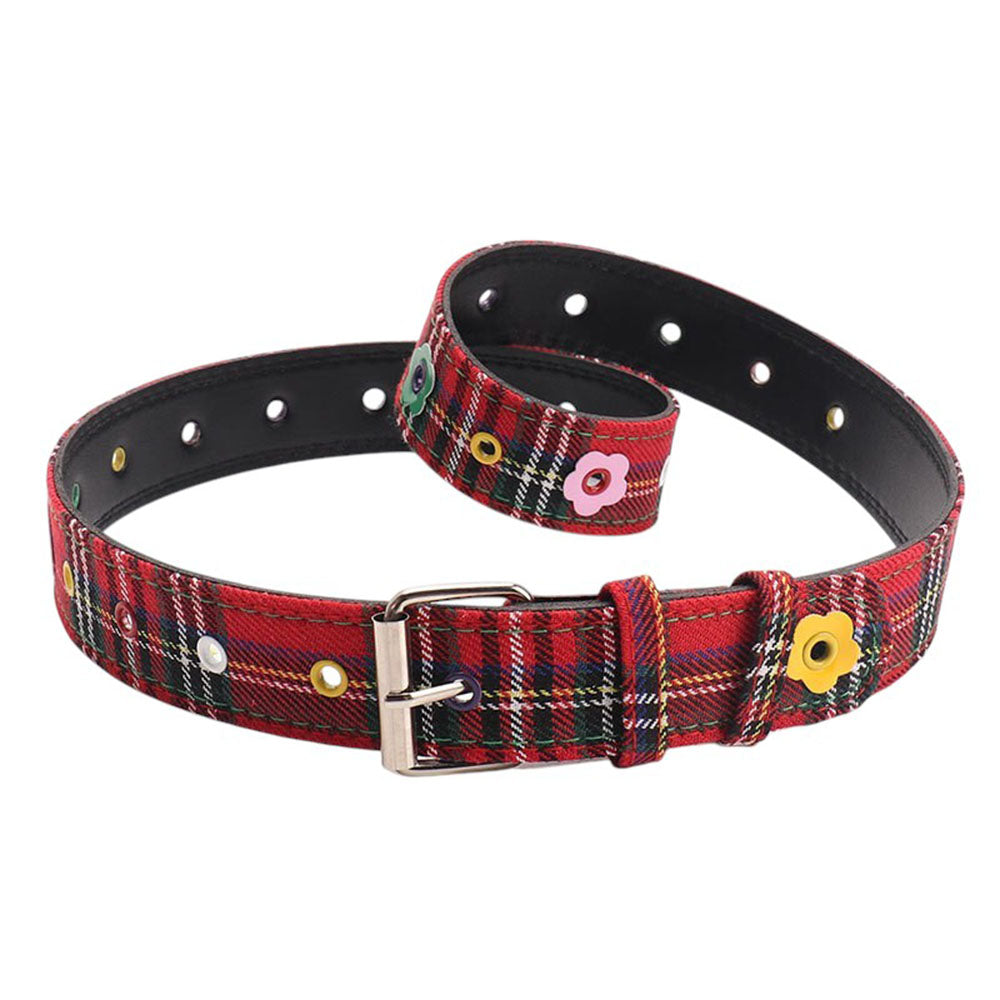 indie flower red plaid bel tboogzel clothing