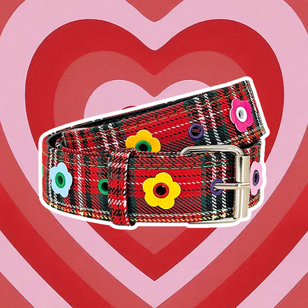 indie flower red plaid bel tboogzel clothing