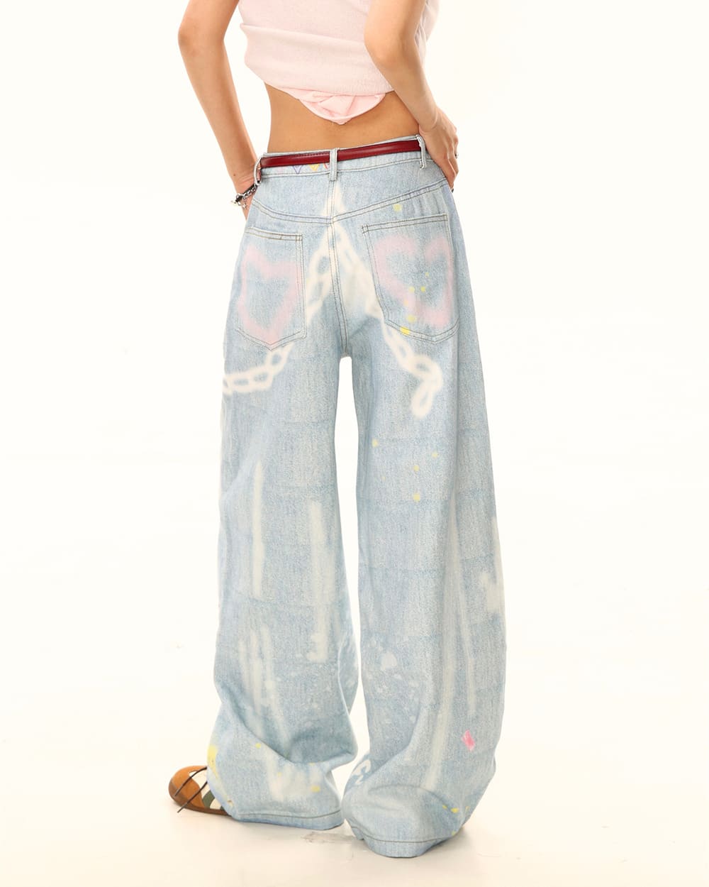 indie kid mushroom print jeans boogzel clothing