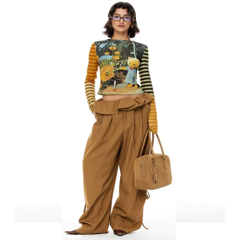indie liminal cat striped long sleeve top boogzel clothing