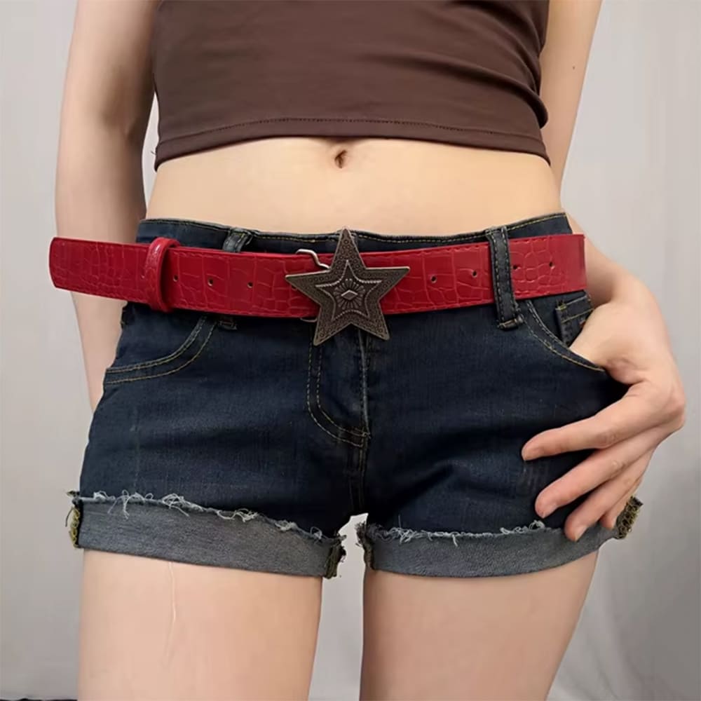 indie sleaze star croc belt boogzel clothing