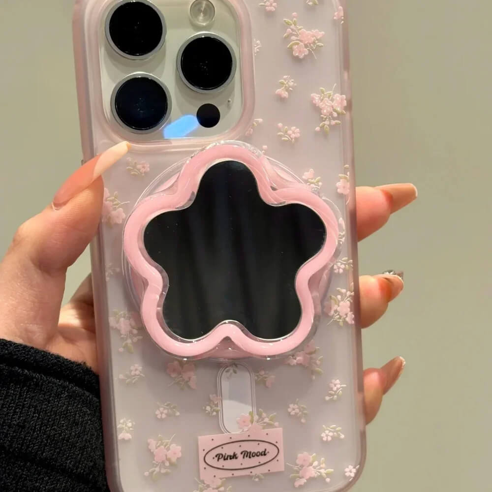 pink flower mirror grip boogzel clothing