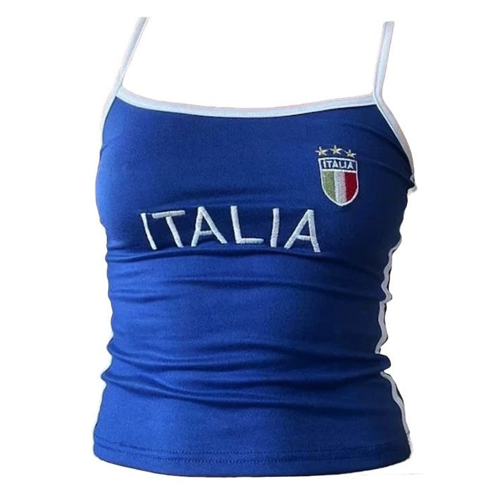 italia embroidery y2k tank top boogzel clothing
