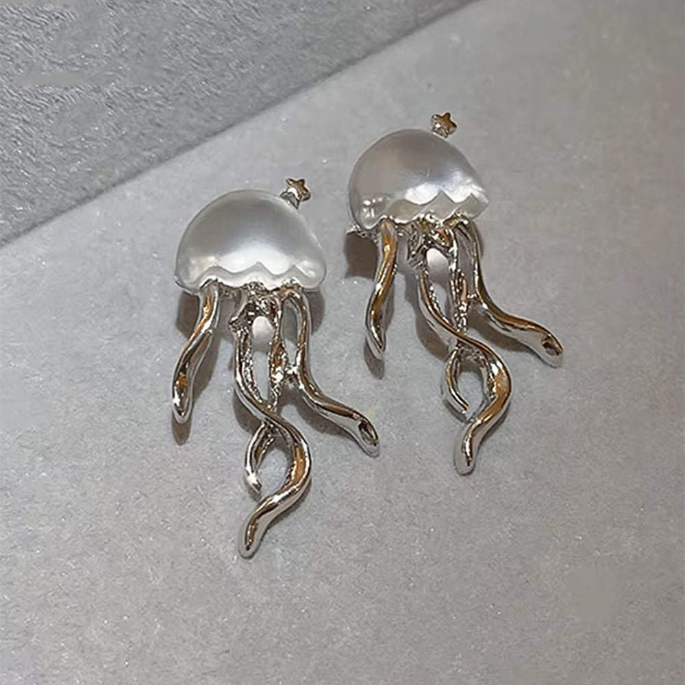 jellyfish stud earrings boogzel clothing