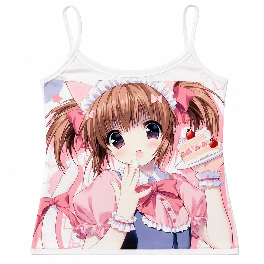 kawaii maid cake tank top boogzel clothing