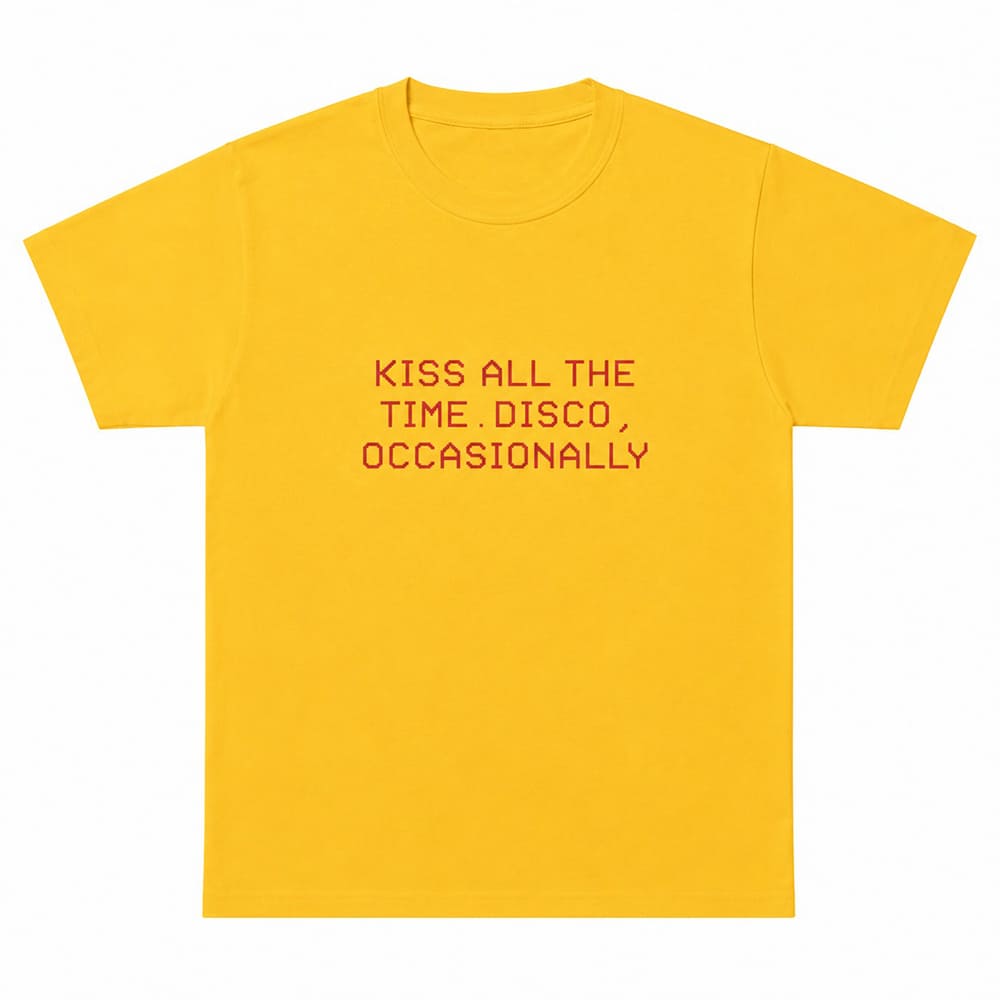 kiss all the time disco occasionally graphic t-shirt boogzel clothing