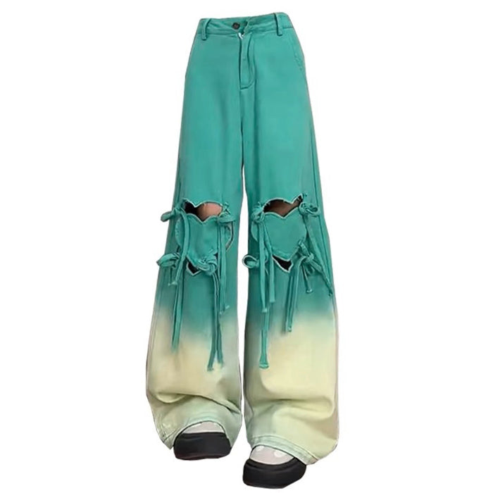 knee heart gradient jeans boogzel clothing