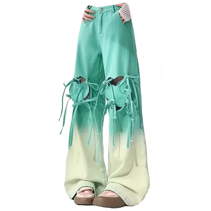 knee heart gradient jeans boogzel clothing