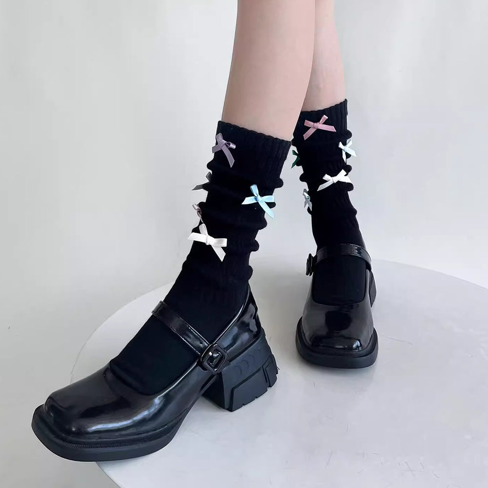knee high socks with bows boogzel clothing