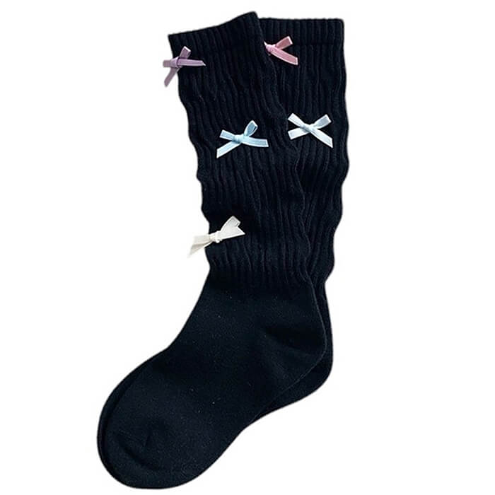 knee high socks with bows boogzel clothing