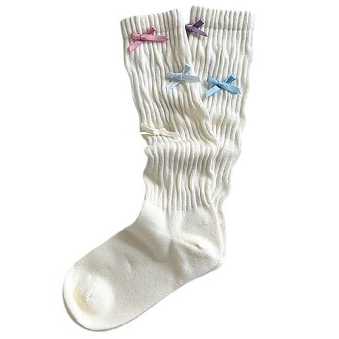 knee high socks with bows boogzel clothing