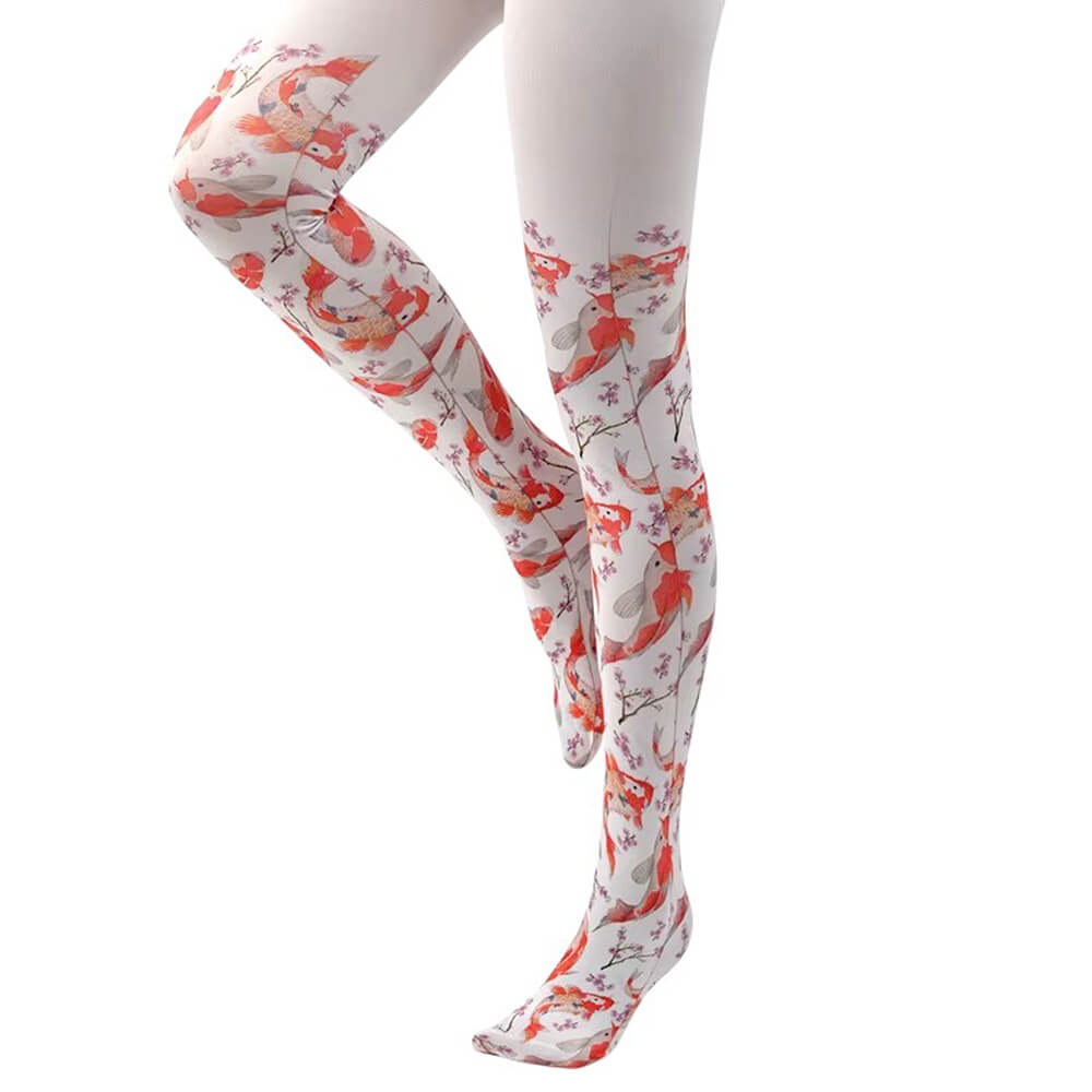 koi fish print tights boogzel clothing