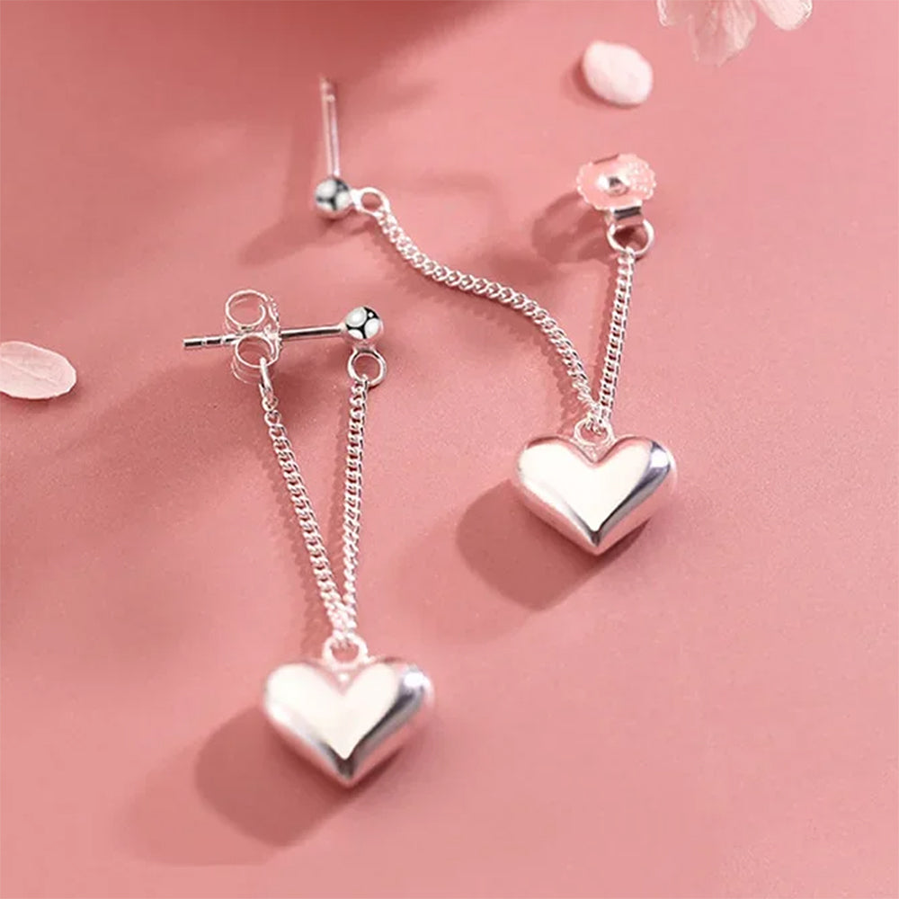 korean style heart earrings boogzel clothing