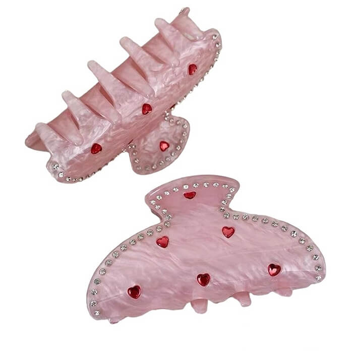 korean aesthetic pink hair claw boogzel clothing