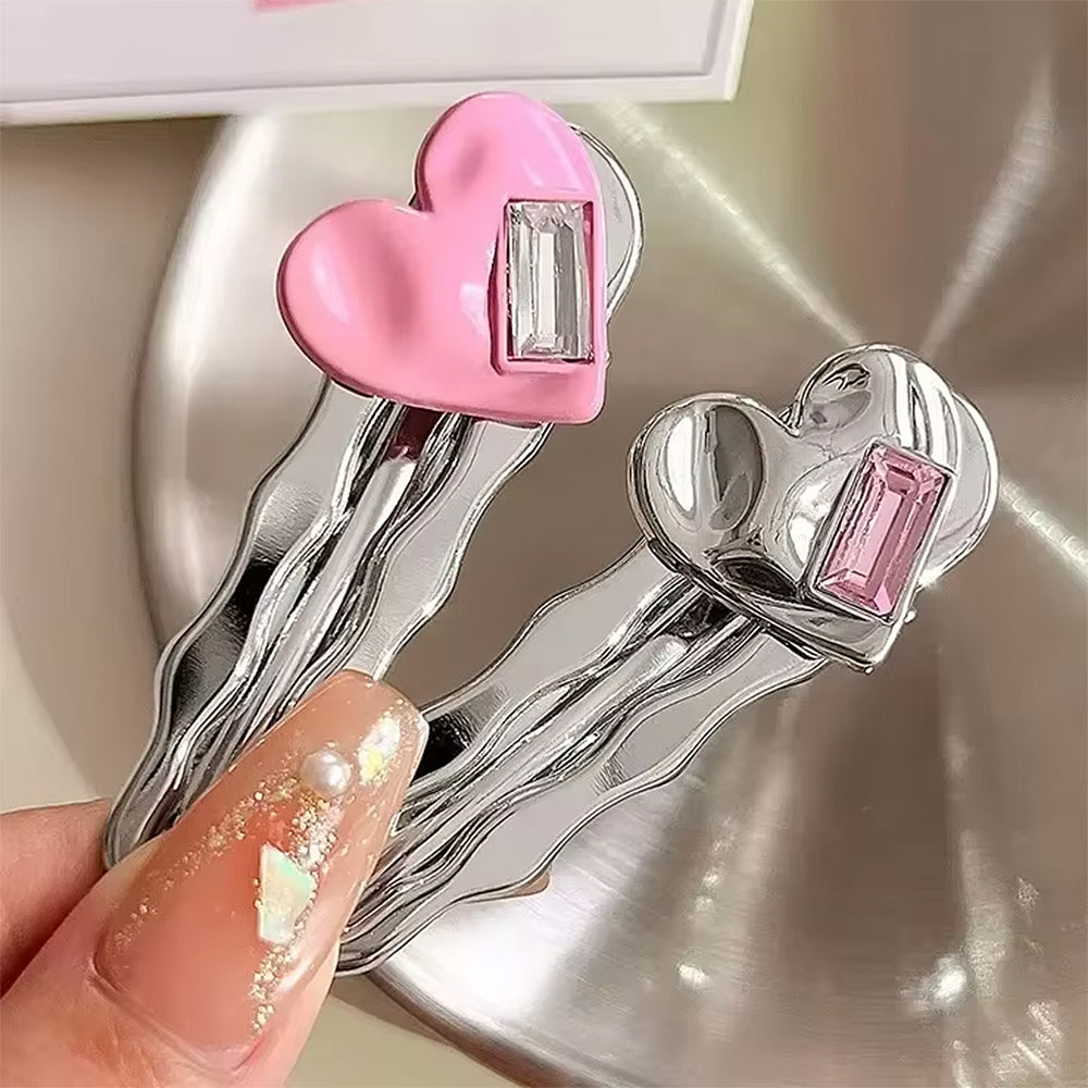 korean style heart hair clips boogzel clothing