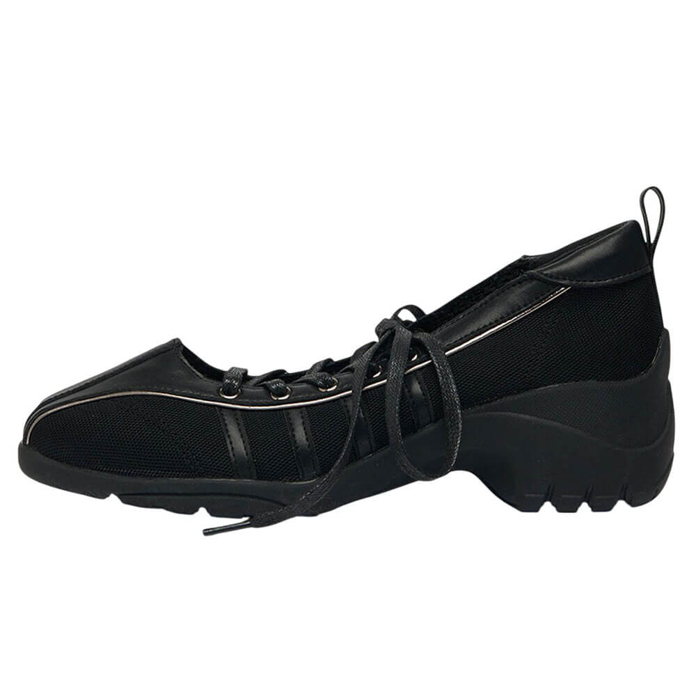 lace up ballet heeled sneakers boogzel clothing