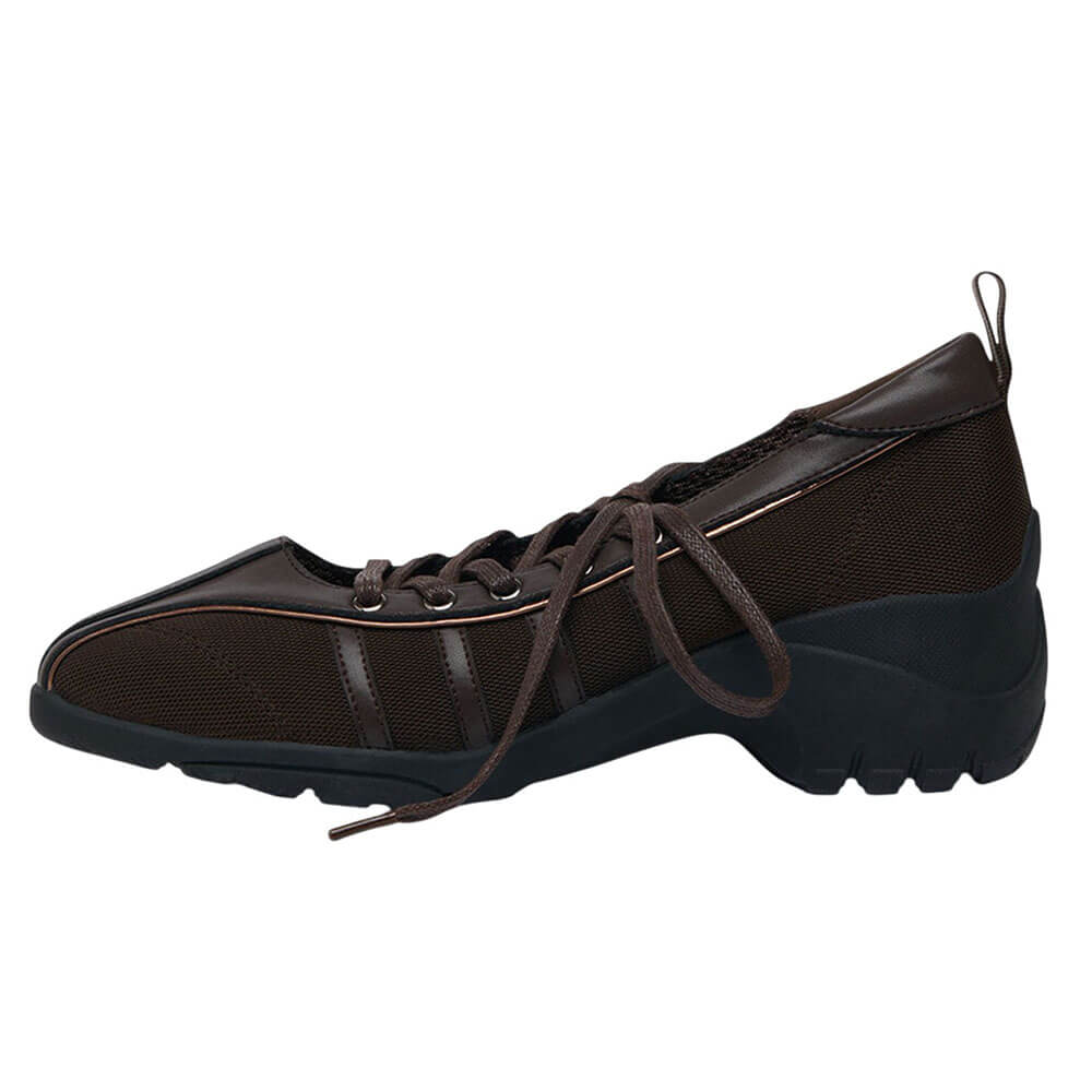 lace up ballet heeled sneakers boogzel clothing