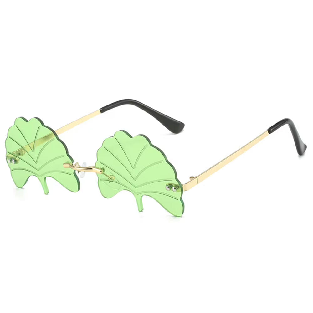 leaf shaped sunglasses boogzel clothing