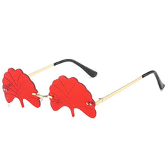 leaf shaped sunglasses boogzel clothing