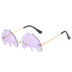 leaf shaped sunglasses boogzel clothing