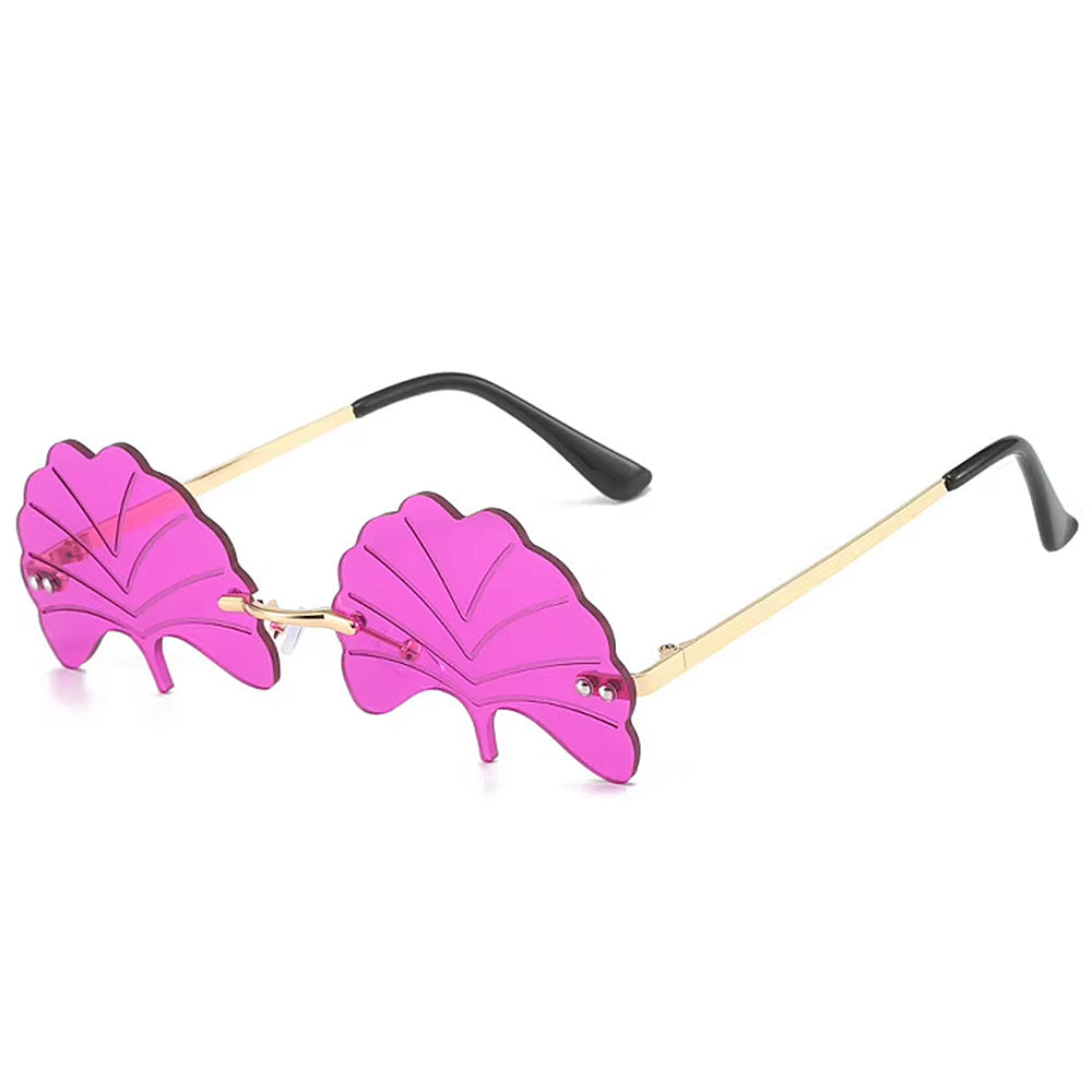 leaf shaped sunglasses boogzel clothing