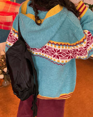 lemon chalet pattern cardigan boogzel clothing