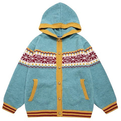 lemon chalet pattern cardigan boogzel clothing