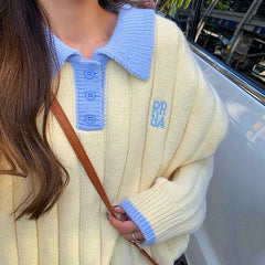 lemon polo knit sweater boogzel clothing