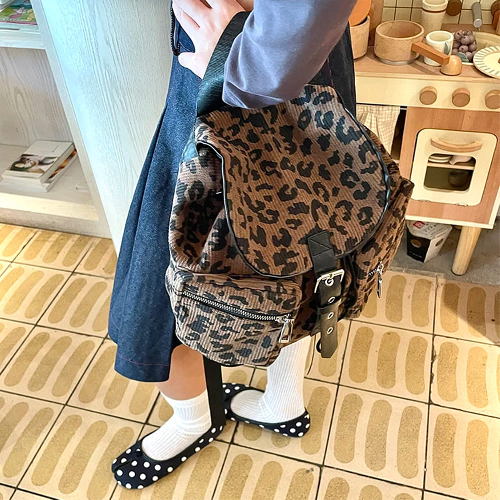 leopard mini backpack boogzel clothing