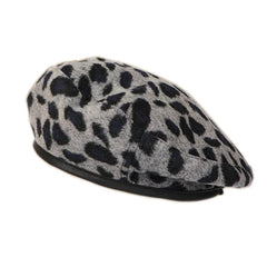 leopard beret hat booogzel clothing