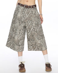 leopard print cargo shorts boogzel clothing