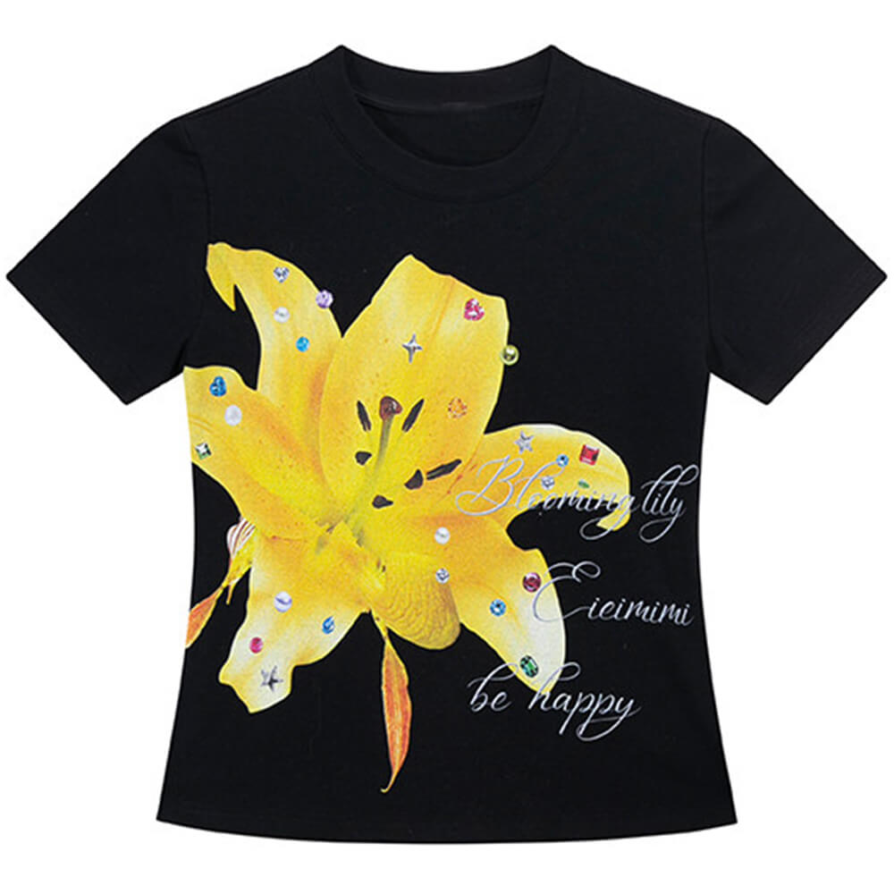 lily print baby t-shirt boogzel clothing