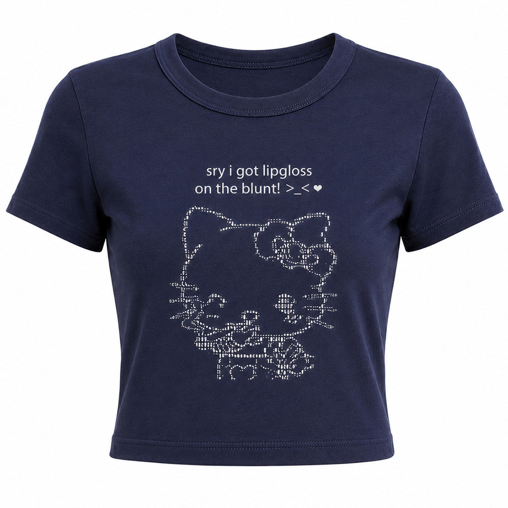 lipgloss kitty crop top boogzel clothing