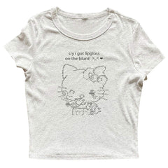 lipgloss kitty crop top boogzel clothing