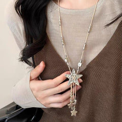 long star charm necklace boogzel clothing