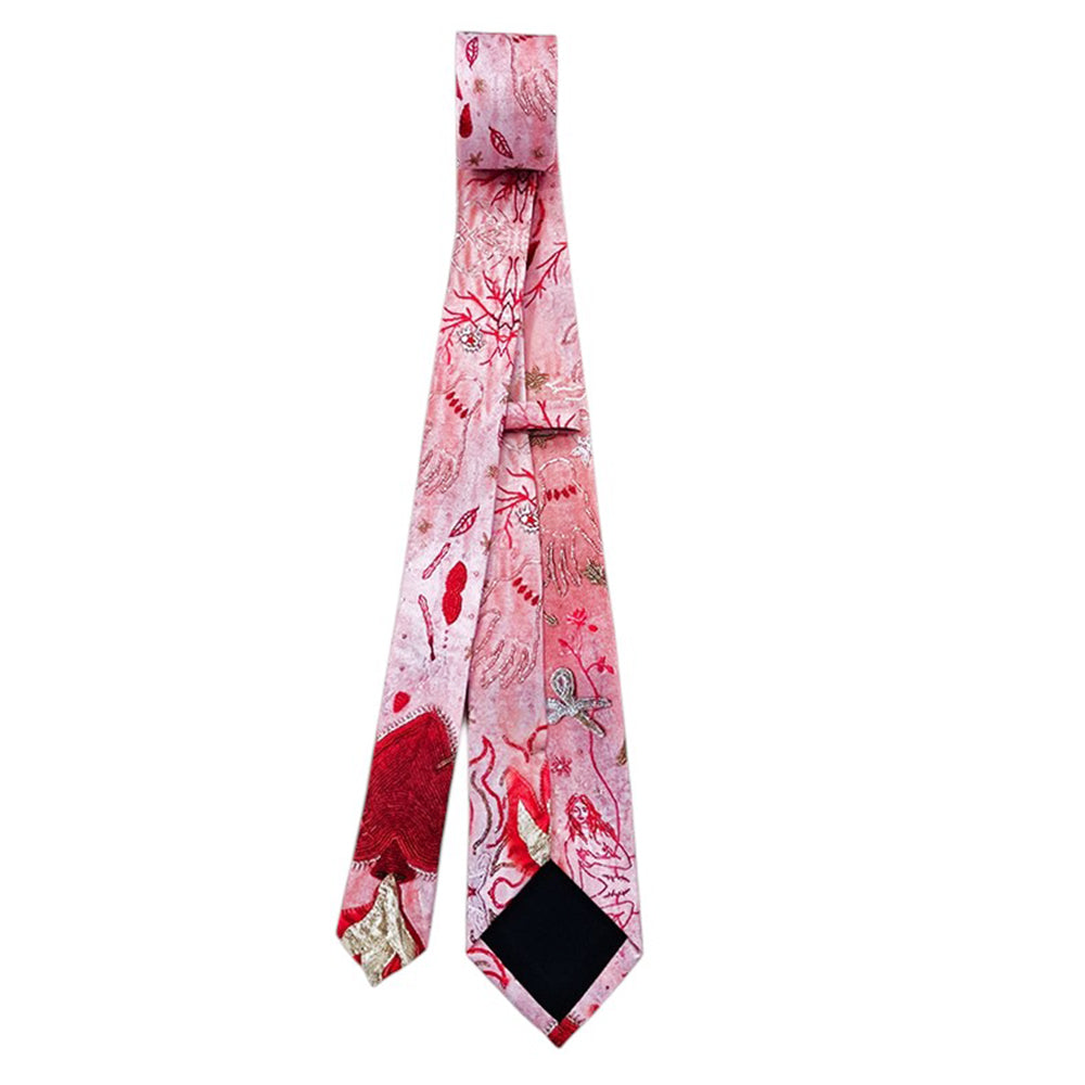 heart embroidery statement tie boogzel clothing