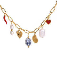 love token charm necklace boogzel clothing