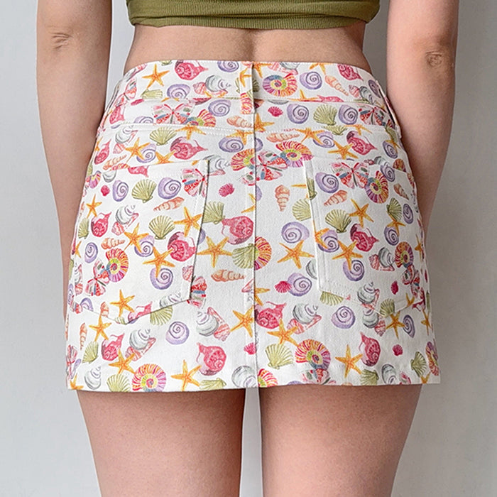 mermaid aesthetic denim mini skirt boogzel clothing