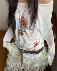 mermaid aesthetic off shoulder top boogzel clothing