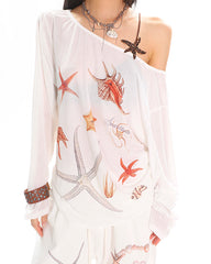 mermaid aesthetic off shoulder top boogzel clothing