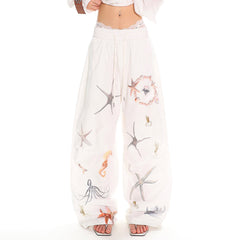 mermaid aesthetic wide leg trousers boogzel clothing