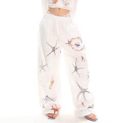 mermaid aesthetic wide leg trousers boogzel clothing