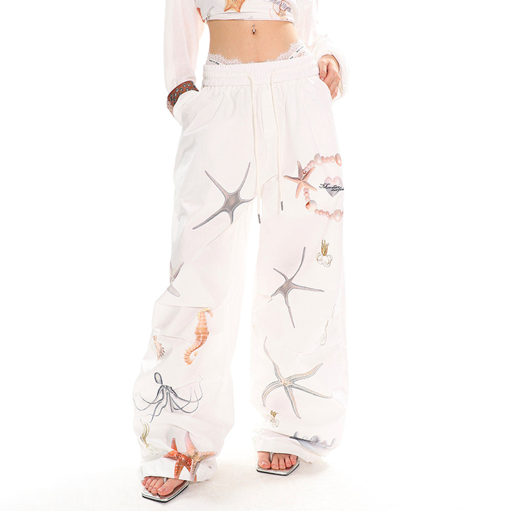 mermaid aesthetic wide leg trousers boogzel clothing