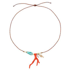 mermaidcore fish and coral necklace boogzel clothing