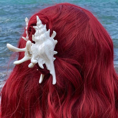mermaid sea shell pearl hair claw boogzel clothing