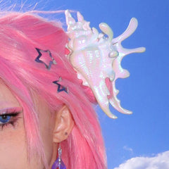 mermaid sea shell pearl hair claw boogzel clothing