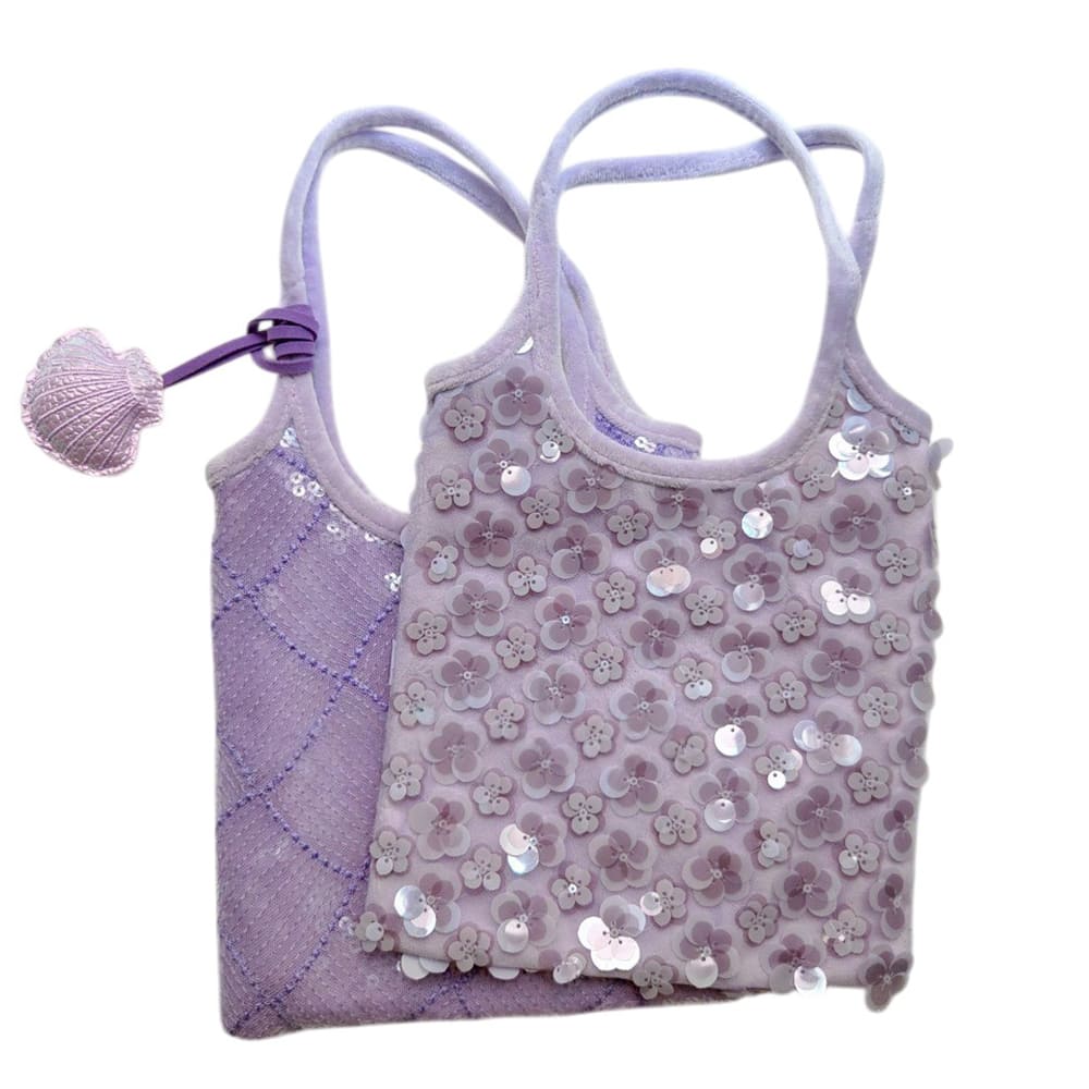 mermaid shell sequin mini bag boogzel clothing